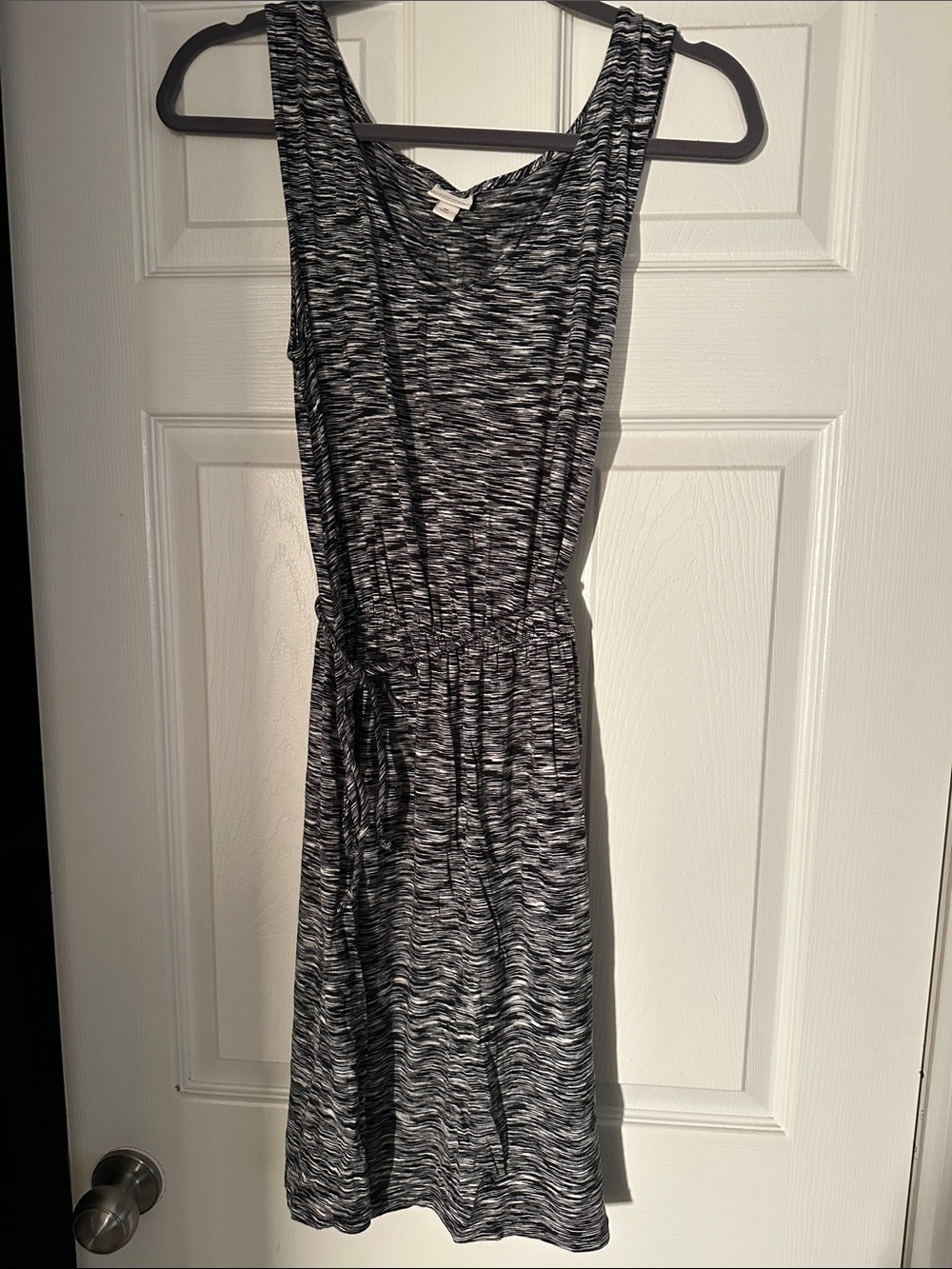 Merona Black & White Space-Dye Sleeveless Midi Dress